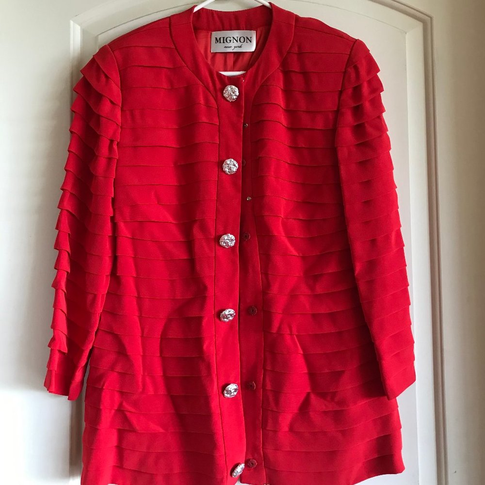 Brilliant Red Women's Formal Jacket